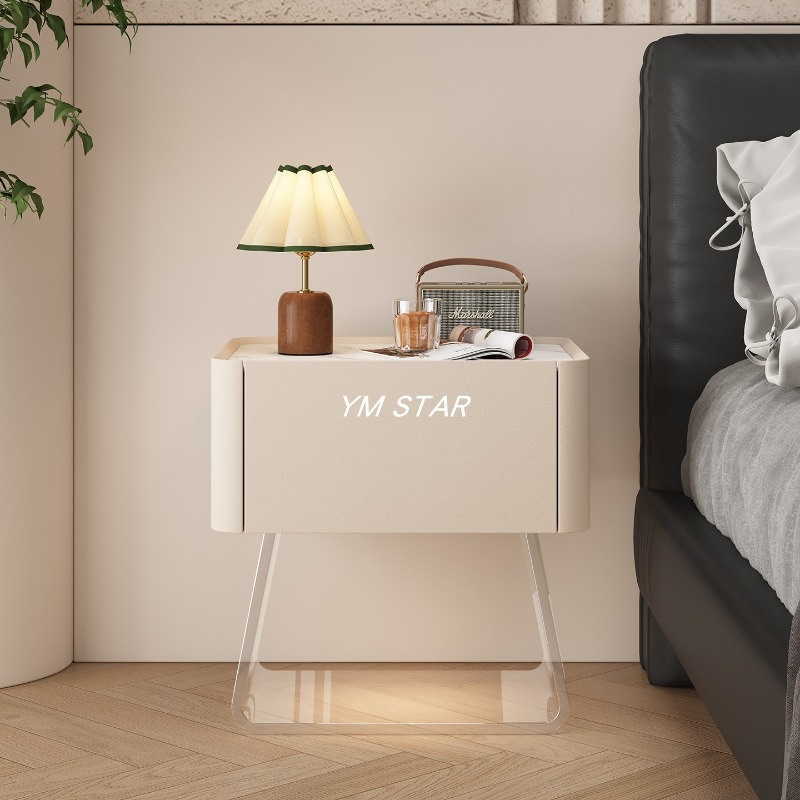 Solid Wood Nightstand 2 Drawers - Mesa de Cabeceira Moderna com Gavetas