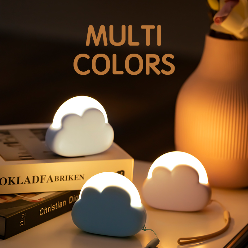 Floating Nightstand With Led Light - Nuvem luz noturna mini usb sem