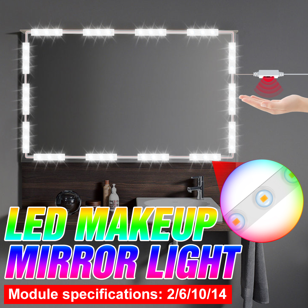 Dressing Table Vanity With Lighted Mirror - LED Hand Sweep Sensor Maquiagem Espelho