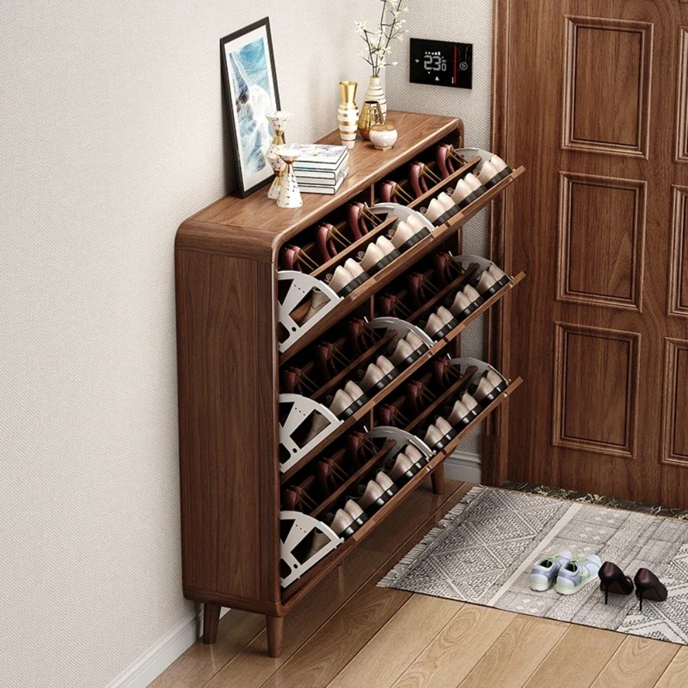 Shoe Rack Cabinet Narrow Entryway - Armário de Sapatos Slim com Porta