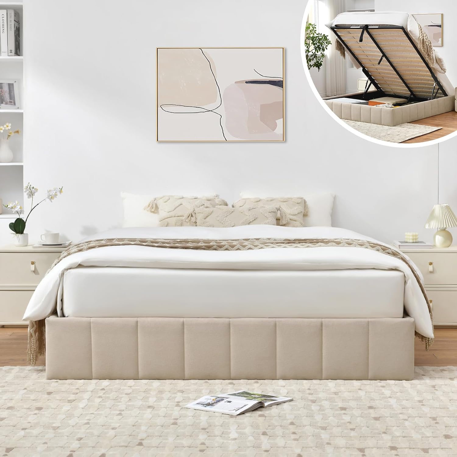 Gas Lift Storage Bed Hydraulic - Estrutura de Cama com Armazenamento Elevável