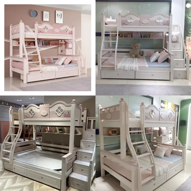 Bunk Bed With Stairs And Slide - Cama Beliche Infantil de Luxo Moderna
