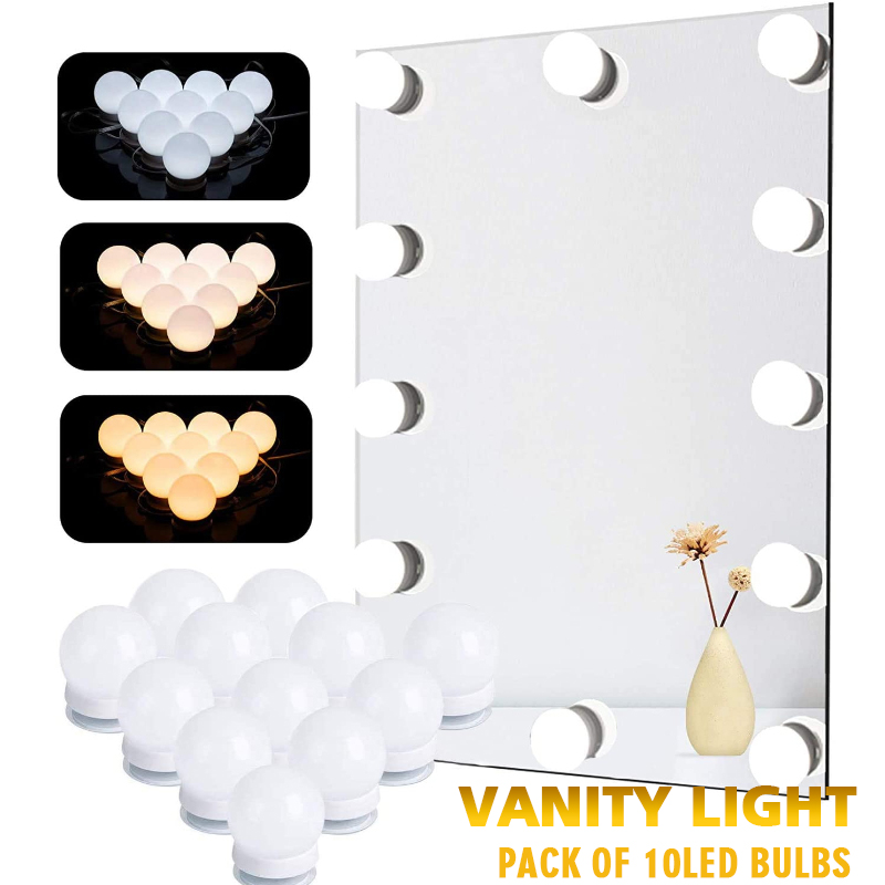 Dressing Table Vanity With Lighted Mirror - Lâmpadas led para espelho de maquiagem,