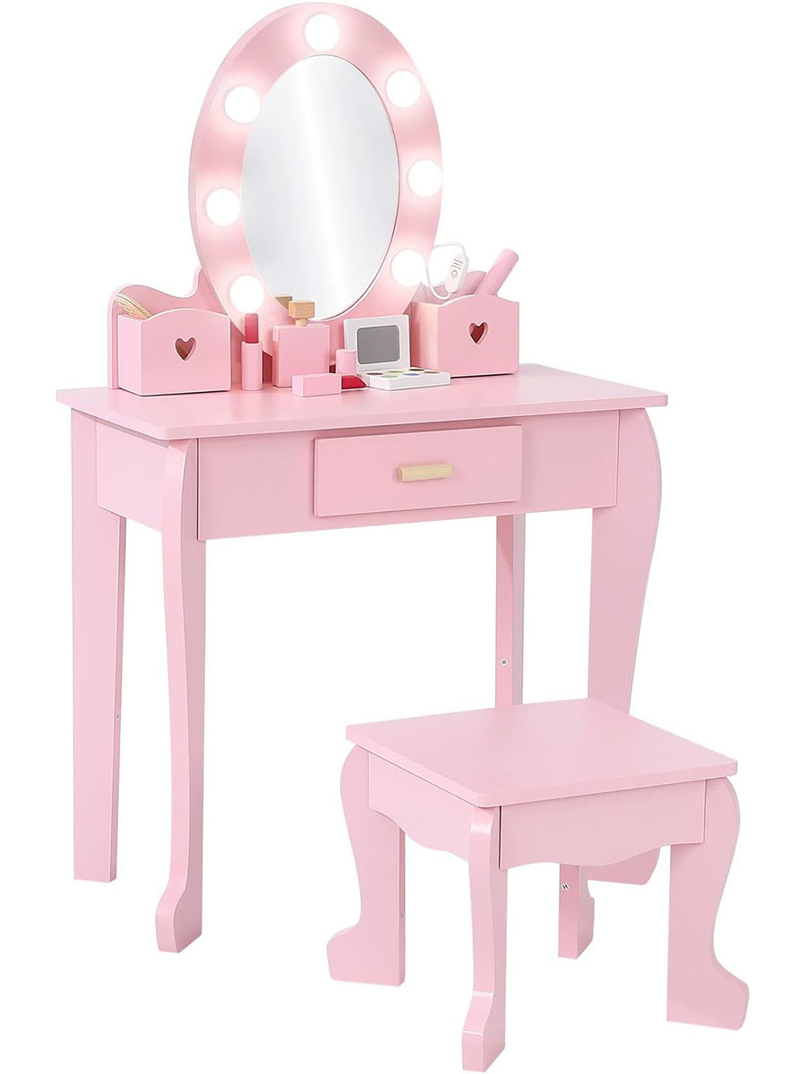 Dressing Table Vanity With Lighted Mirror - Conjunto de Mesa de Maquiagem e