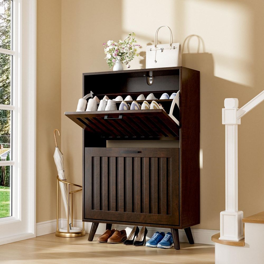 Shoe Rack Cabinet Narrow Entryway - Armário para Armazenamento de Sapatos ou