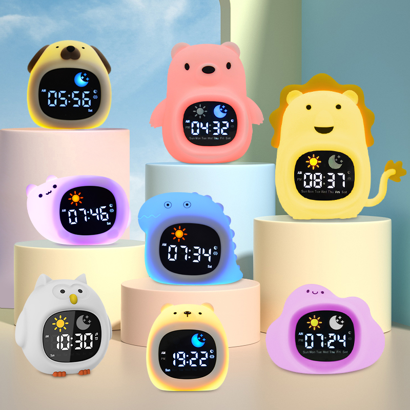 Floating Nightstand With Led Light - Luz noturna relógio gato bebê treinamento