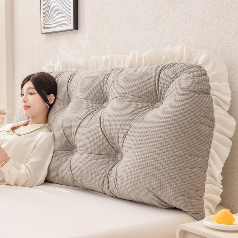 Headboard Cushion Backrest Tatami - Almofada de Cabeceira com Babados, Suporte