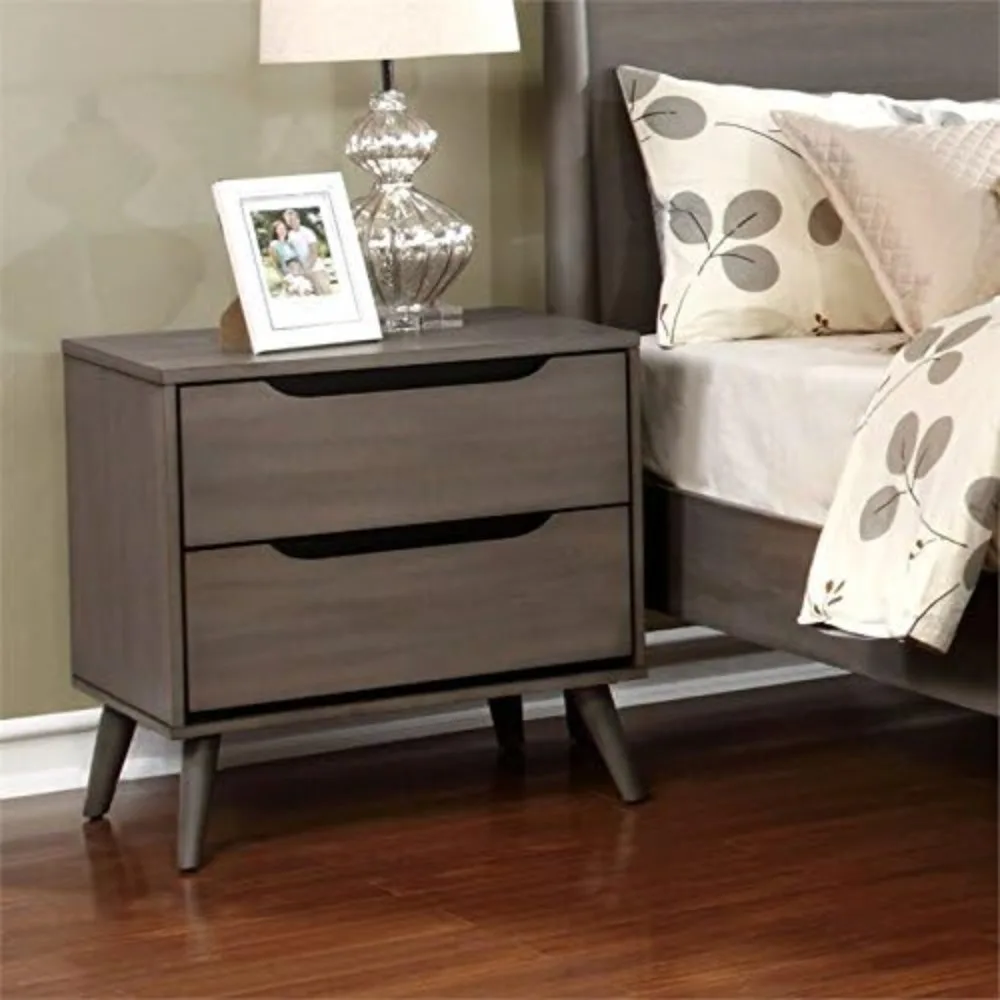 Solid Wood Nightstand 2 Drawers - Para mesa de cabeceira de madeira