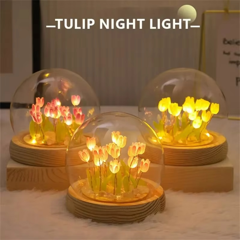Floating Nightstand With Led Light - Led diy artesanal mini tulipa luz