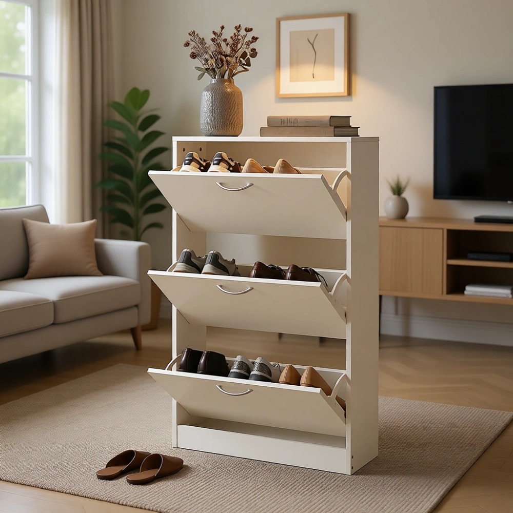 Shoe Rack Cabinet Narrow Entryway - Armário de Sapatos Estreito para Entrada