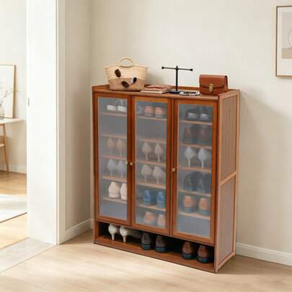 Shoe Rack Cabinet Narrow Entryway - Armário de Sapatos de 8 Níveis