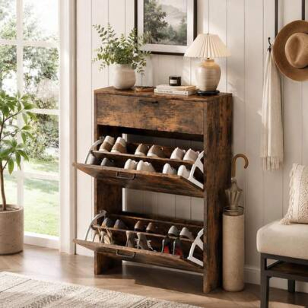Shoe Rack Cabinet Narrow Entryway - Armário de Sapatos Estreito para Entrada,