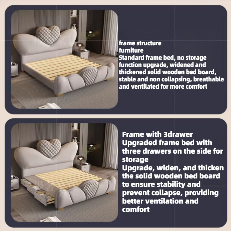 Cama de Casal Queen Size 200x2 - King Size Bed Frame With Storage Drawers avaliação e preço