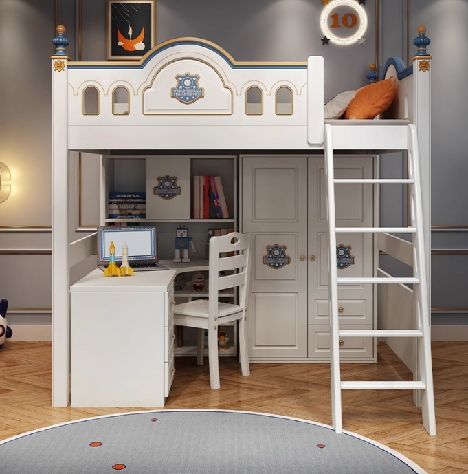 Cama Beliche Dupla de Madeira  - Bunk Bed With Stairs And Slide avaliação e preço
