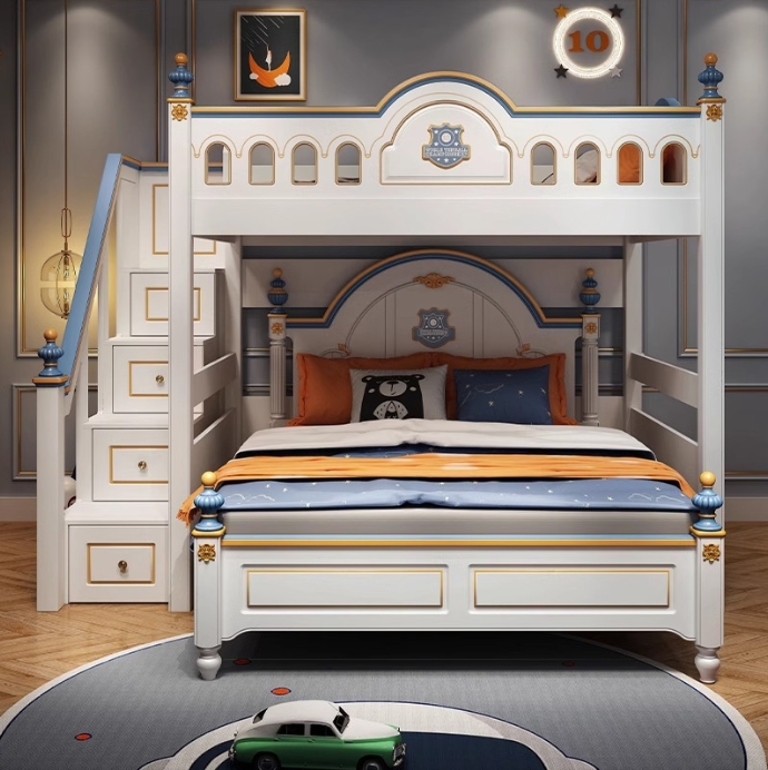 Cama Beliche Dupla de Madeira  - Bunk Bed With Stairs And Slide avaliação e preço