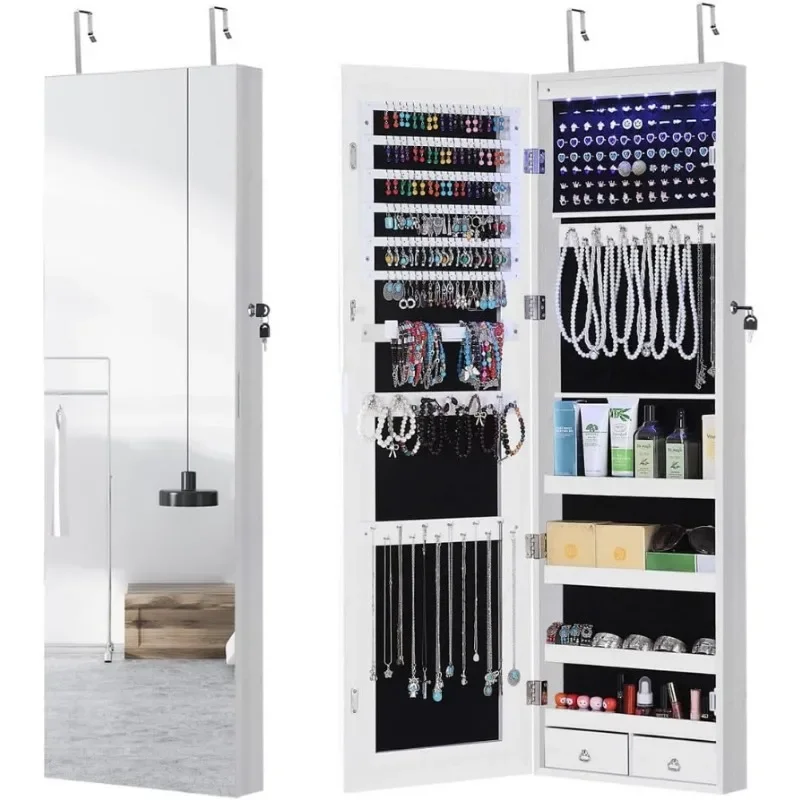 Espelho de corpo inteiro com a - Full Length Mirror Jewelry Armoire avaliação e preço