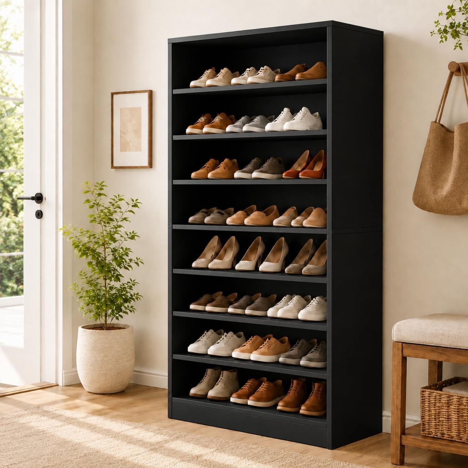 Armário de Sapatos Alto de 9 N - Shoe Rack Cabinet Narrow Entryway avaliação e preço