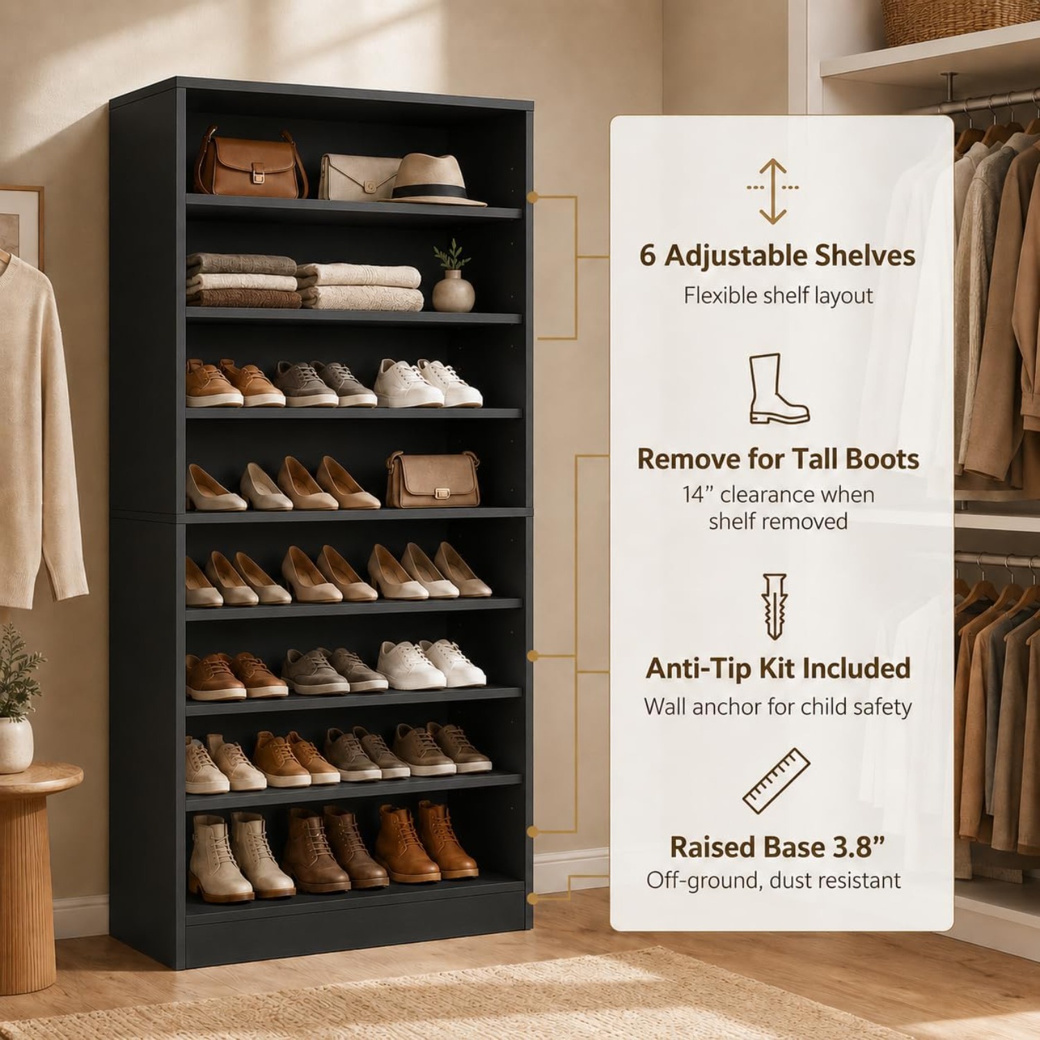 Armário de Sapatos Alto de 9 N - Shoe Rack Cabinet Narrow Entryway avaliação e preço