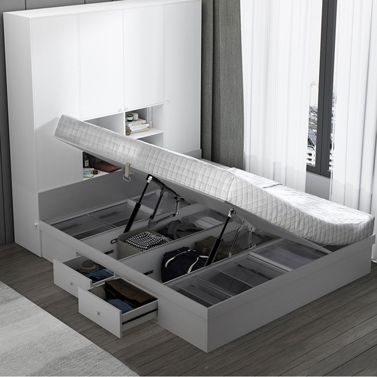 Mecanismo de elevação de cama, - Gas Lift Storage Bed Hydraulic avaliação e preço