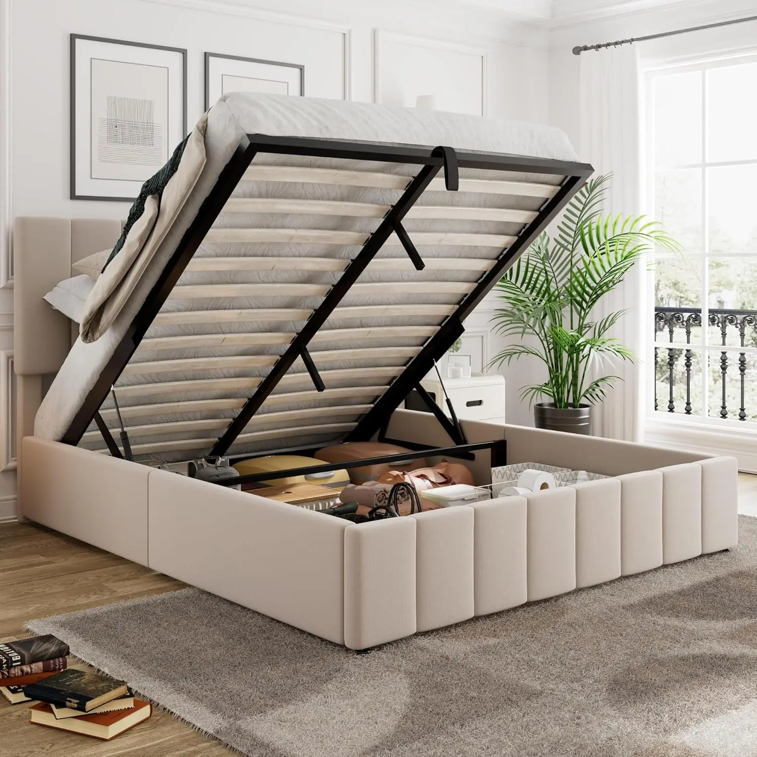 Cama com plataforma de armazen - Gas Lift Storage Bed Hydraulic avaliação e preço