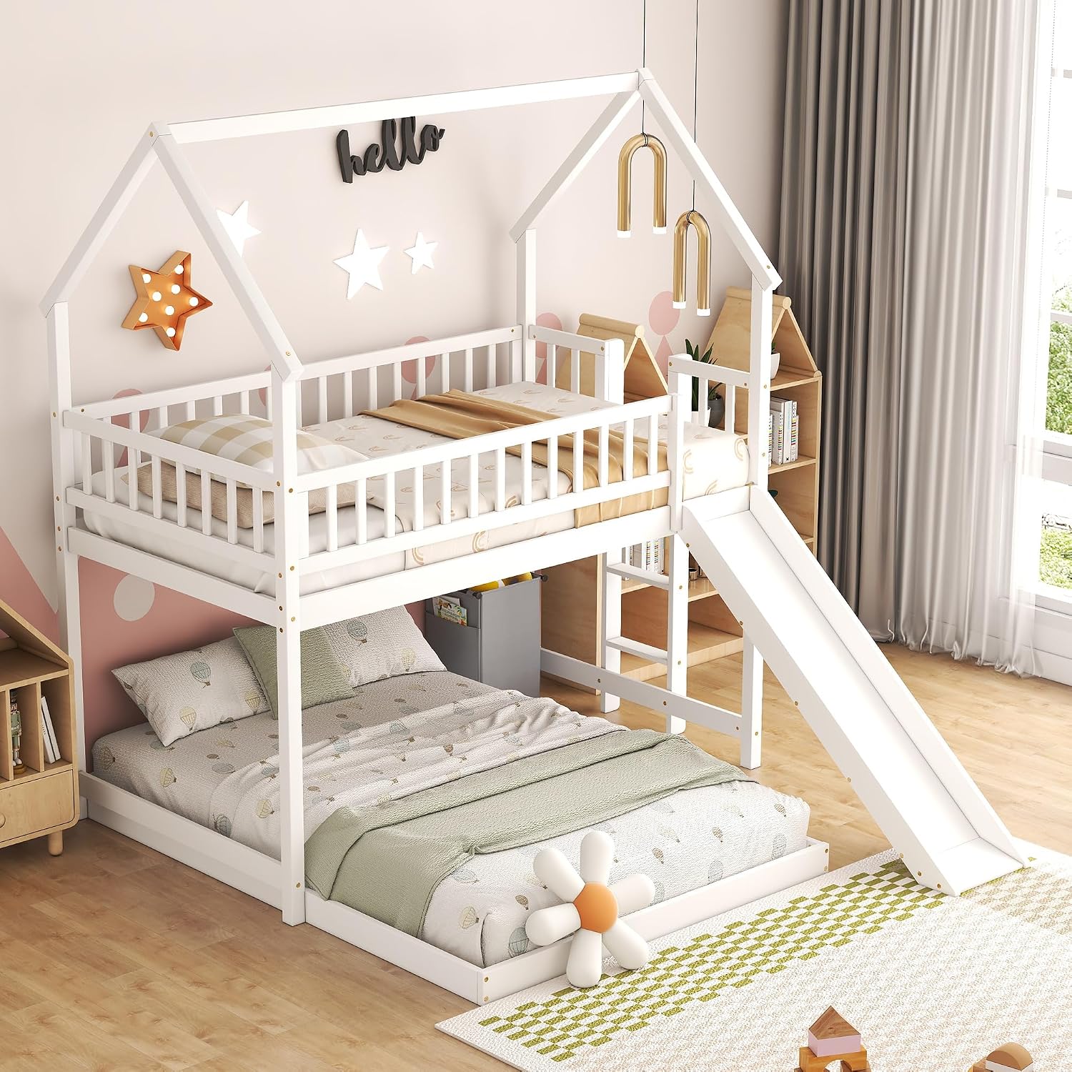 Cama Beliche com Escadas e Esc - Bunk Bed With Stairs And Slide avaliação e preço