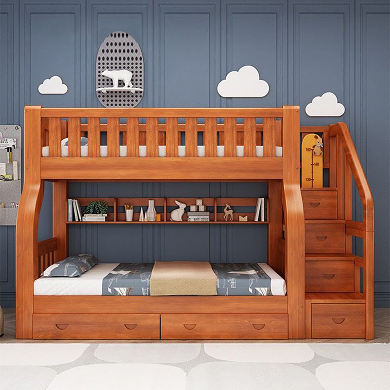 Cama Infantil Dupla de Madeira - Bunk Bed With Stairs And Slide avaliação e preço