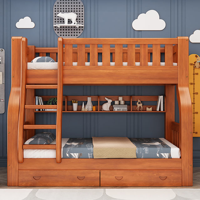 Cama Infantil Dupla de Madeira - Bunk Bed With Stairs And Slide avaliação e preço