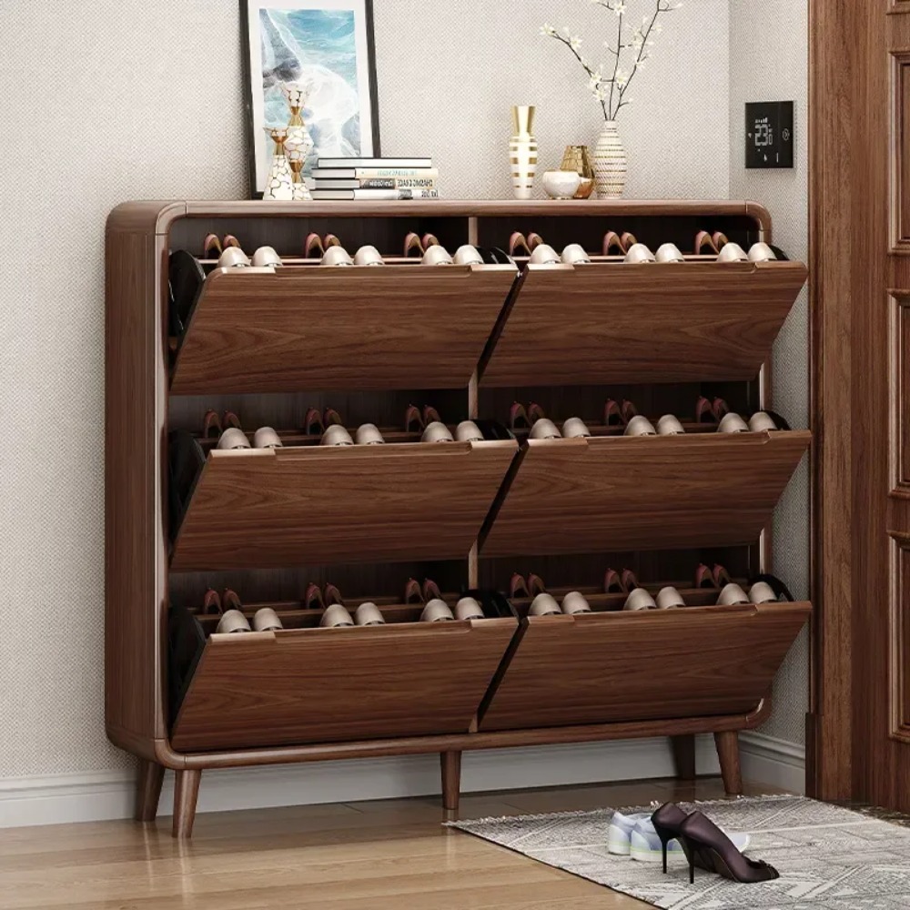 Armário de Sapatos Slim com Po - Shoe Rack Cabinet Narrow Entryway avaliação e preço