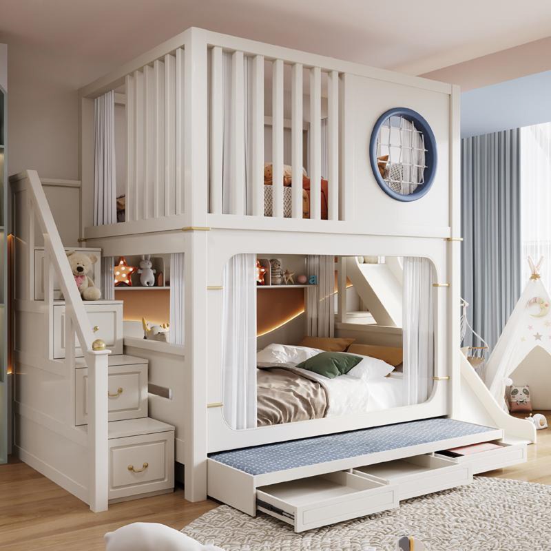 Beliches Infantis com Escorreg - Bunk Bed With Stairs And Slide avaliação e preço