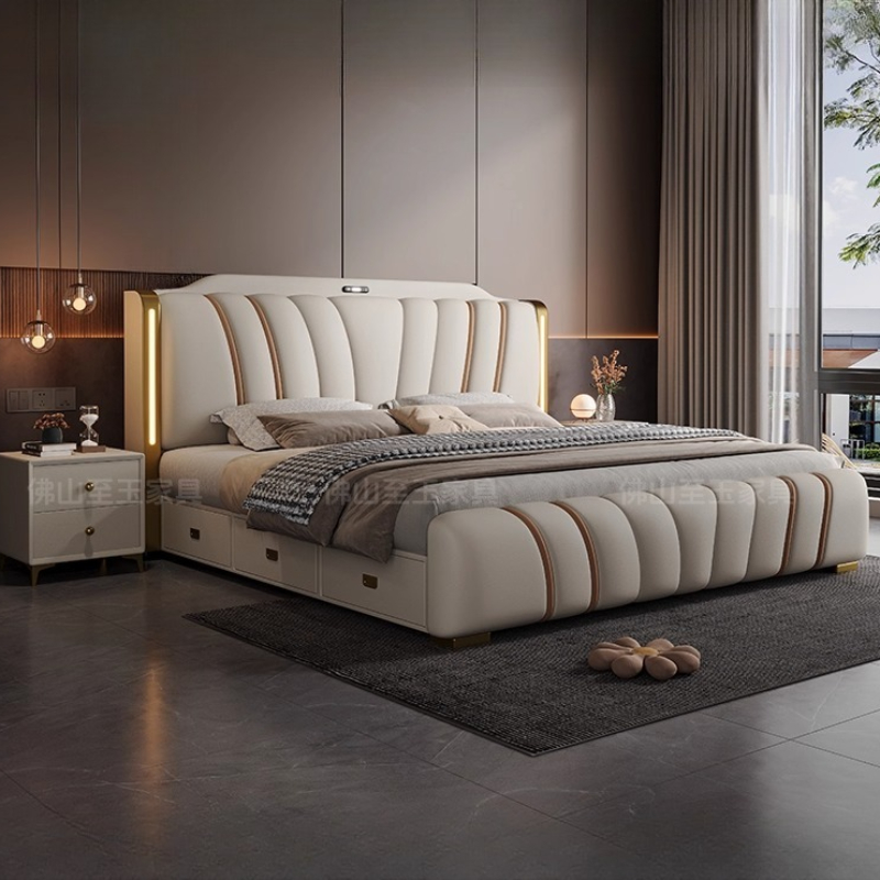 Cama de casal king size de lux - King Size Bed Frame With Storage Drawers avaliação e preço