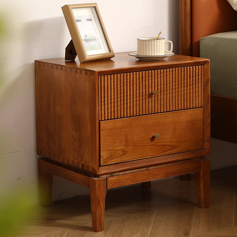 Mesas de cabeceira retrô de ma - Solid Wood Nightstand 2 Drawers avaliação e preço