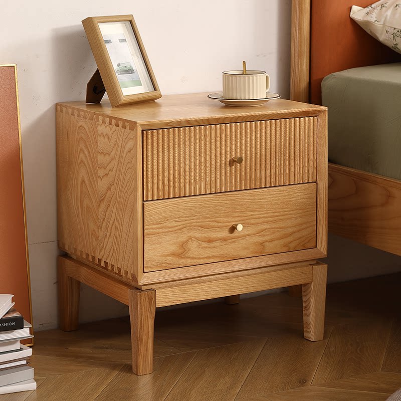 Mesas de cabeceira retrô de ma - Solid Wood Nightstand 2 Drawers avaliação e preço