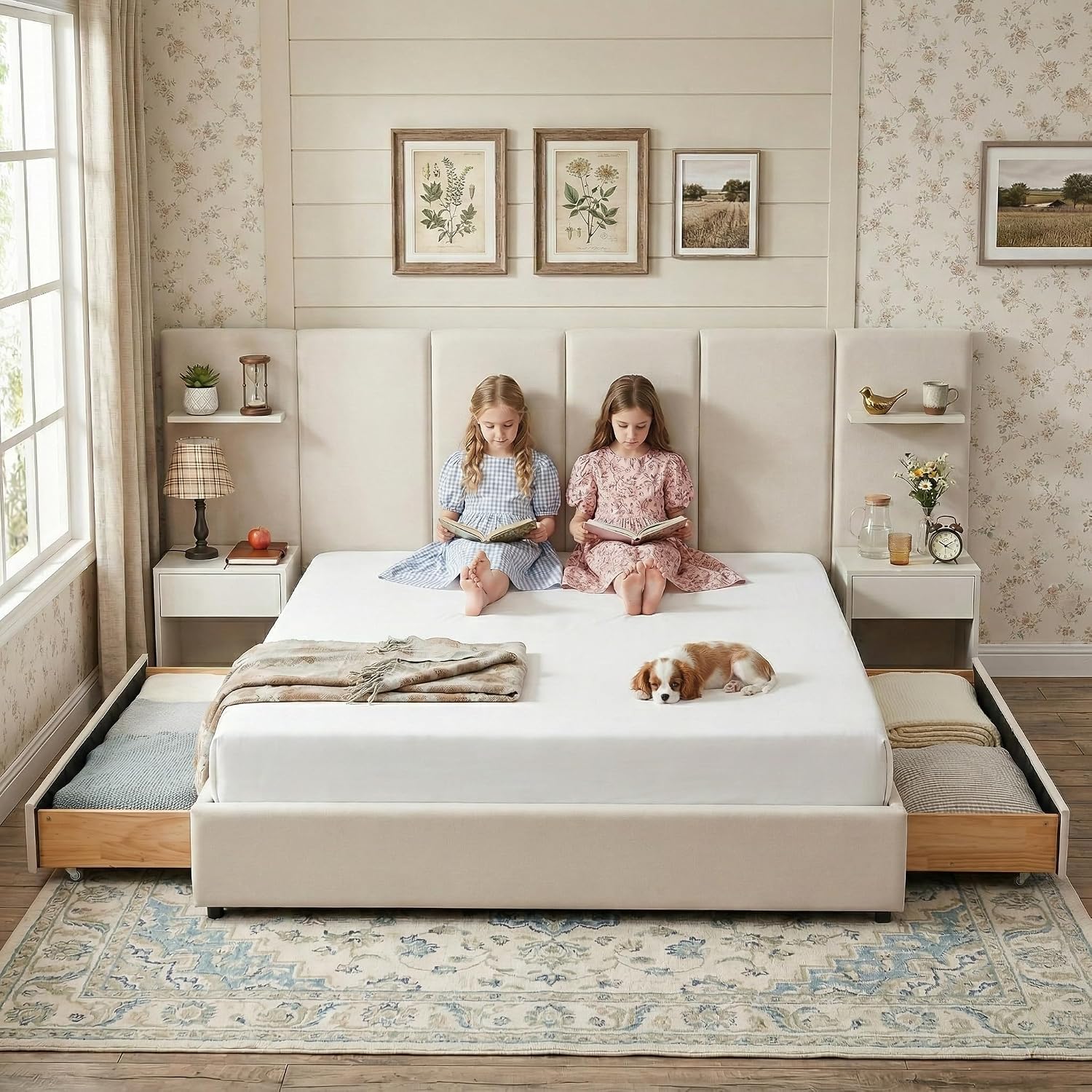 Estrutura de Cama King Size co - King Size Bed Frame With Storage Drawers avaliação e preço
