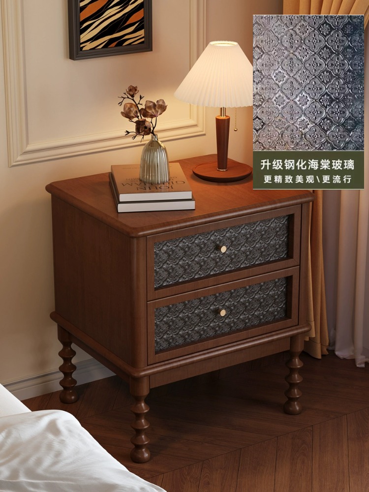 Mesas de cabeceira vintage, vi - Solid Wood Nightstand 2 Drawers avaliação e preço