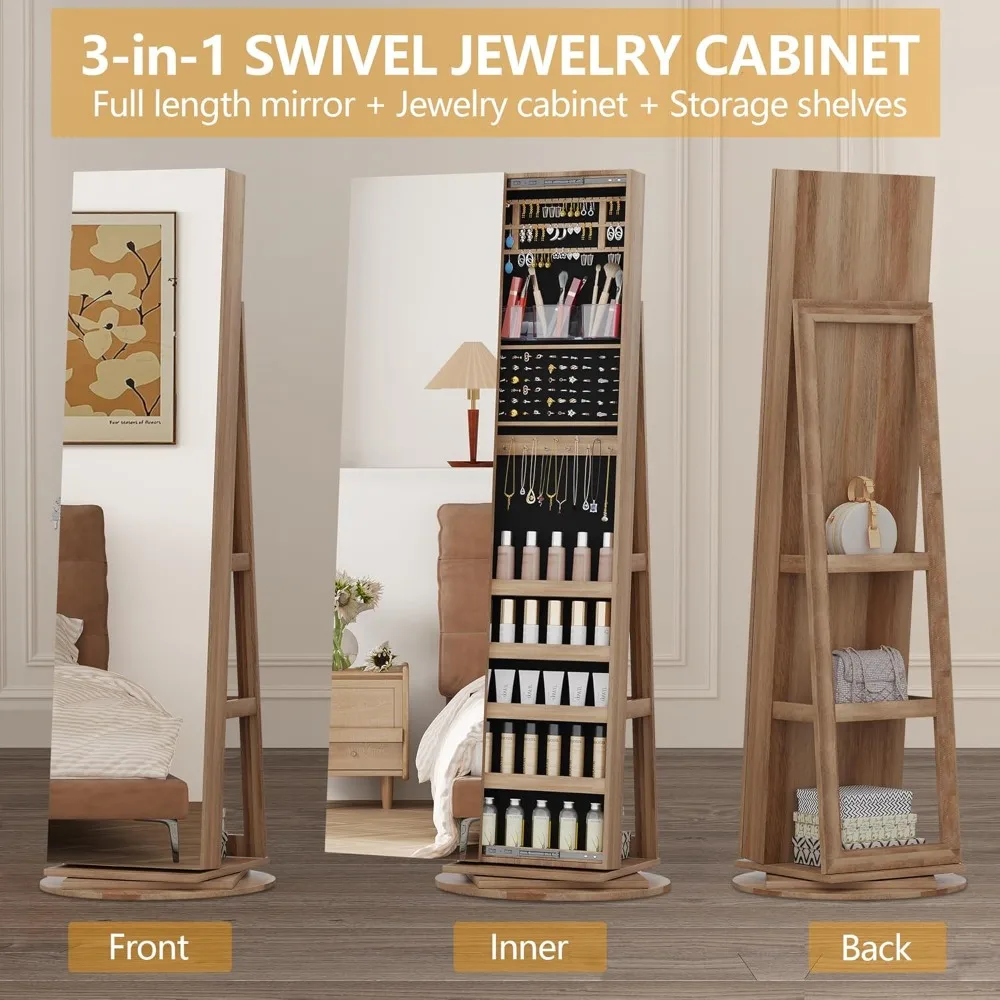 Organizador de armário de joia - Full Length Mirror Jewelry Armoire avaliação e preço