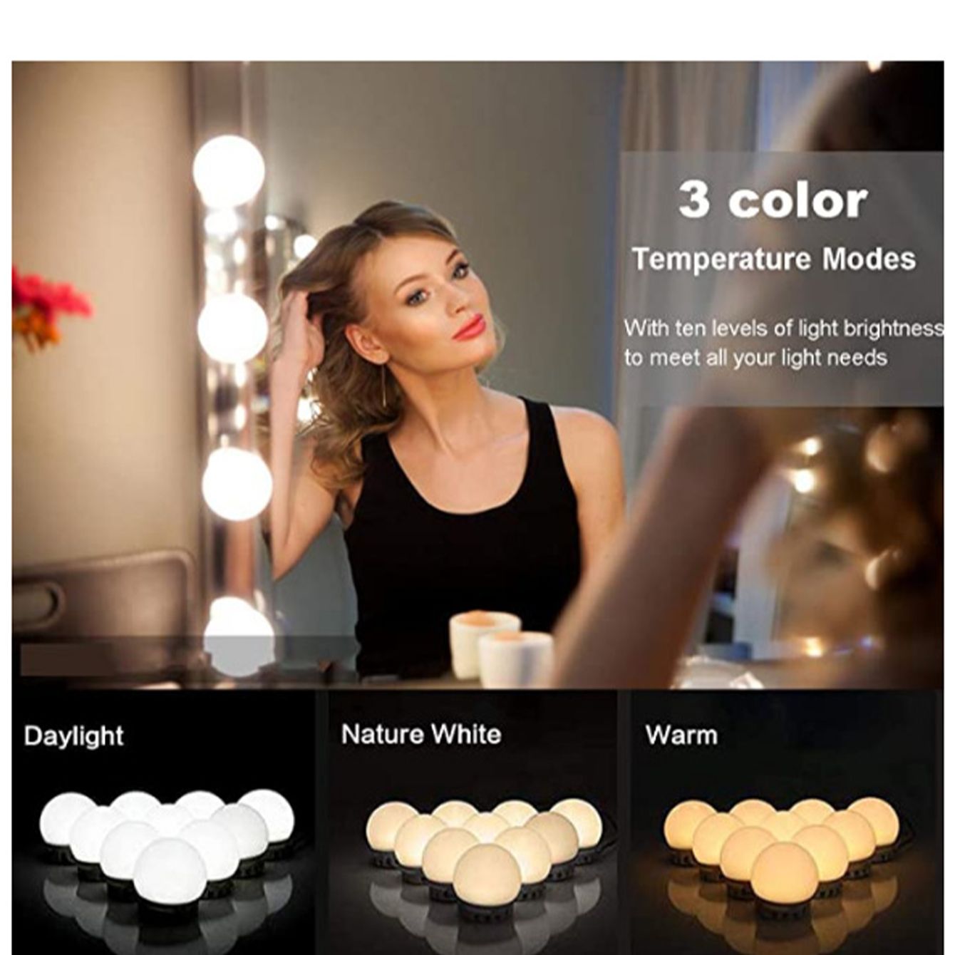 Lâmpadas led para espelho de m - Dressing Table Vanity With Lighted Mirror avaliação e preço