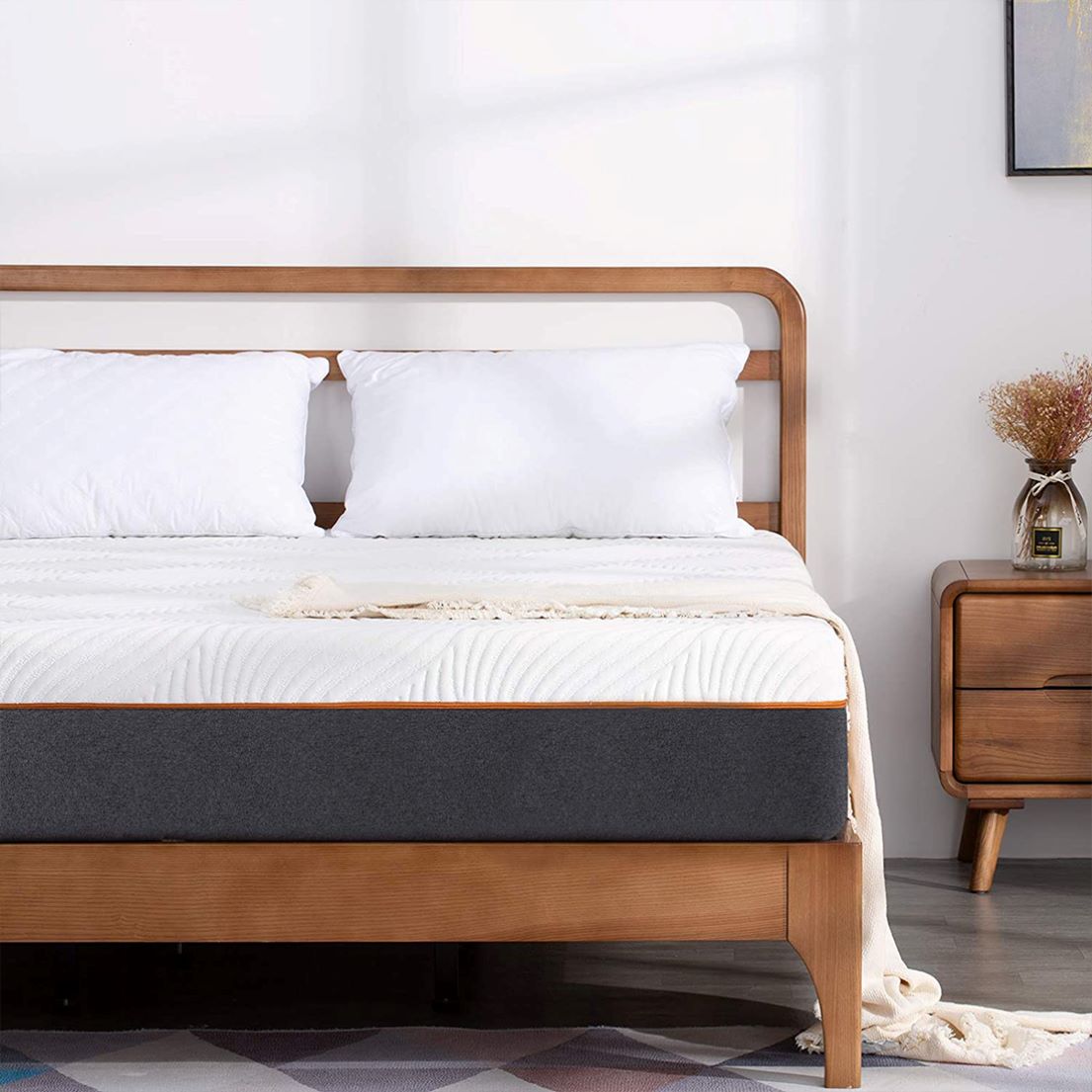 Fabricação barata hotel king q - Memory Foam Mattress In A Box Queen avaliação e preço