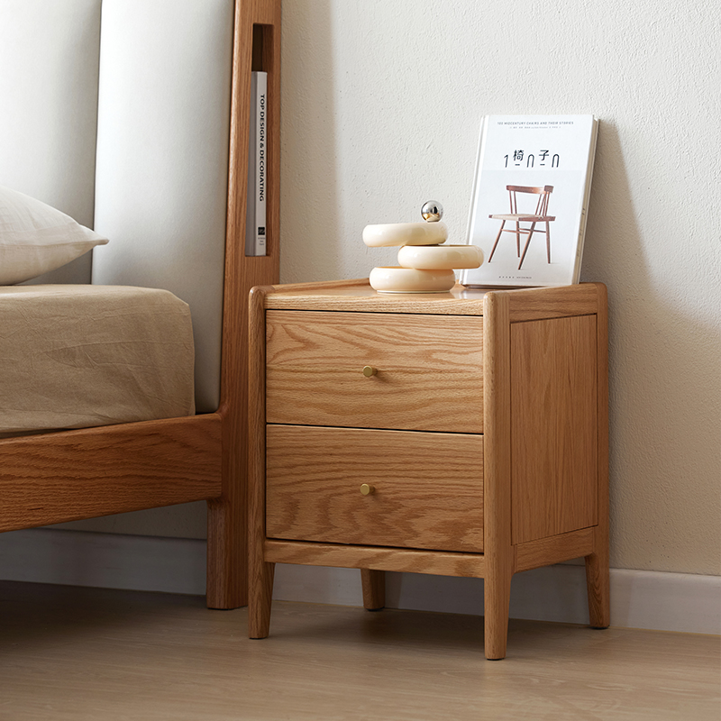 Móveis de quarto de madeira de - Solid Wood Nightstand 2 Drawers avaliação e preço