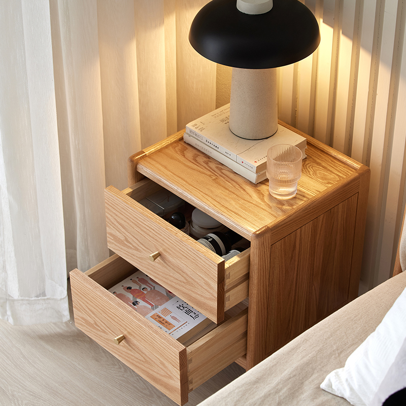 Móveis de quarto de madeira de - Solid Wood Nightstand 2 Drawers avaliação e preço