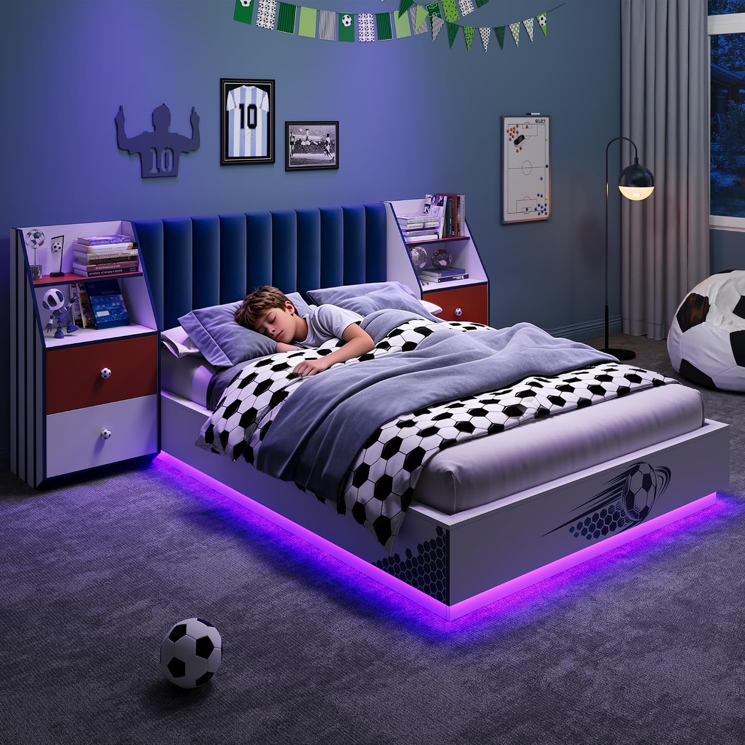 Cama Flutuante de Tamanho Comp - Floating Nightstand With Led Light avaliação e preço