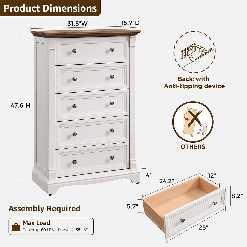 Armário de Madeira de 48 Poleg - Bedroom Furniture avaliação e preço