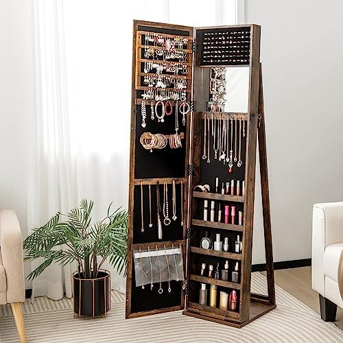 Armário de Joias com Espelho d - Full Length Mirror Jewelry Armoire avaliação e preço