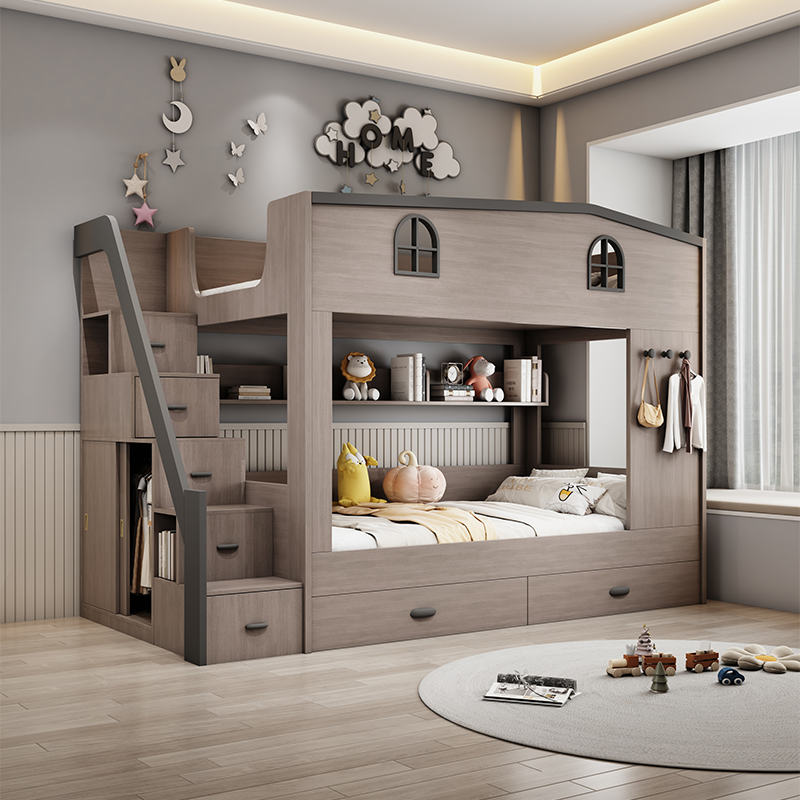 Nordic duplo decker crianças c - Bunk Bed With Stairs And Slide avaliação e preço