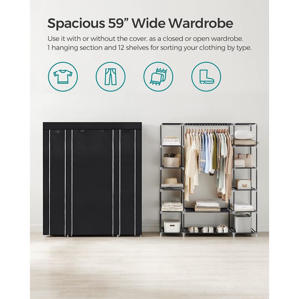Guarda-roupa, Armário Portátil - Wardrobe Closet Portable Fabric Cover avaliação e preço