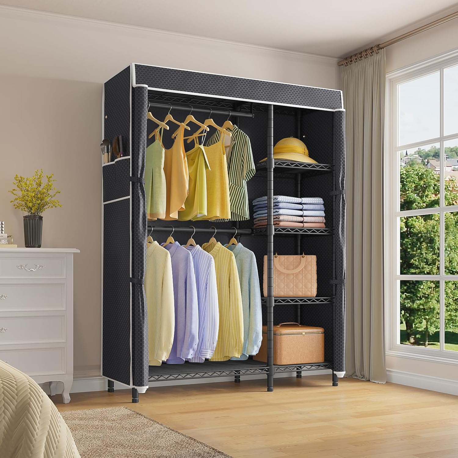 Guarda-Roupa Portátil Reforçad - Wardrobe Closet Portable Fabric Cover avaliação e preço