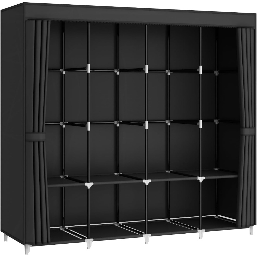 Armário Portátil de 67 Polegad - Wardrobe Closet Portable Fabric Cover avaliação e preço