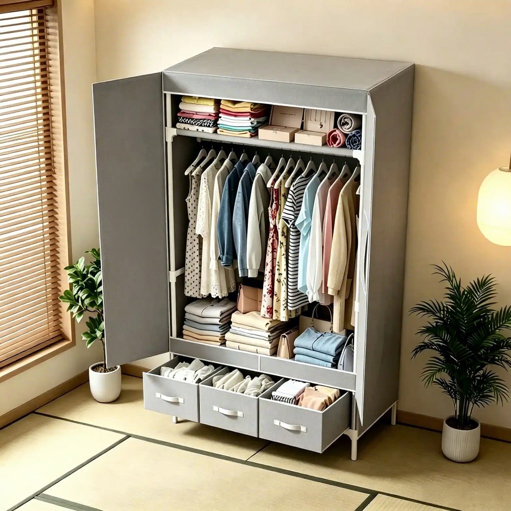 Guarda-Roupa Portátil, Organiz - Wardrobe Closet Portable Fabric Cover avaliação e preço