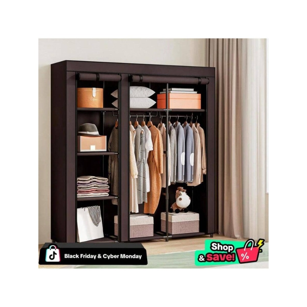 Organizador de Armazenamento d - Wardrobe Closet Portable Fabric Cover avaliação e preço