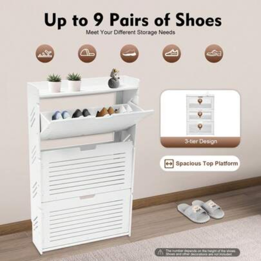 Armário Moderno para Armazenam - Shoe Rack Cabinet Narrow Entryway avaliação e preço