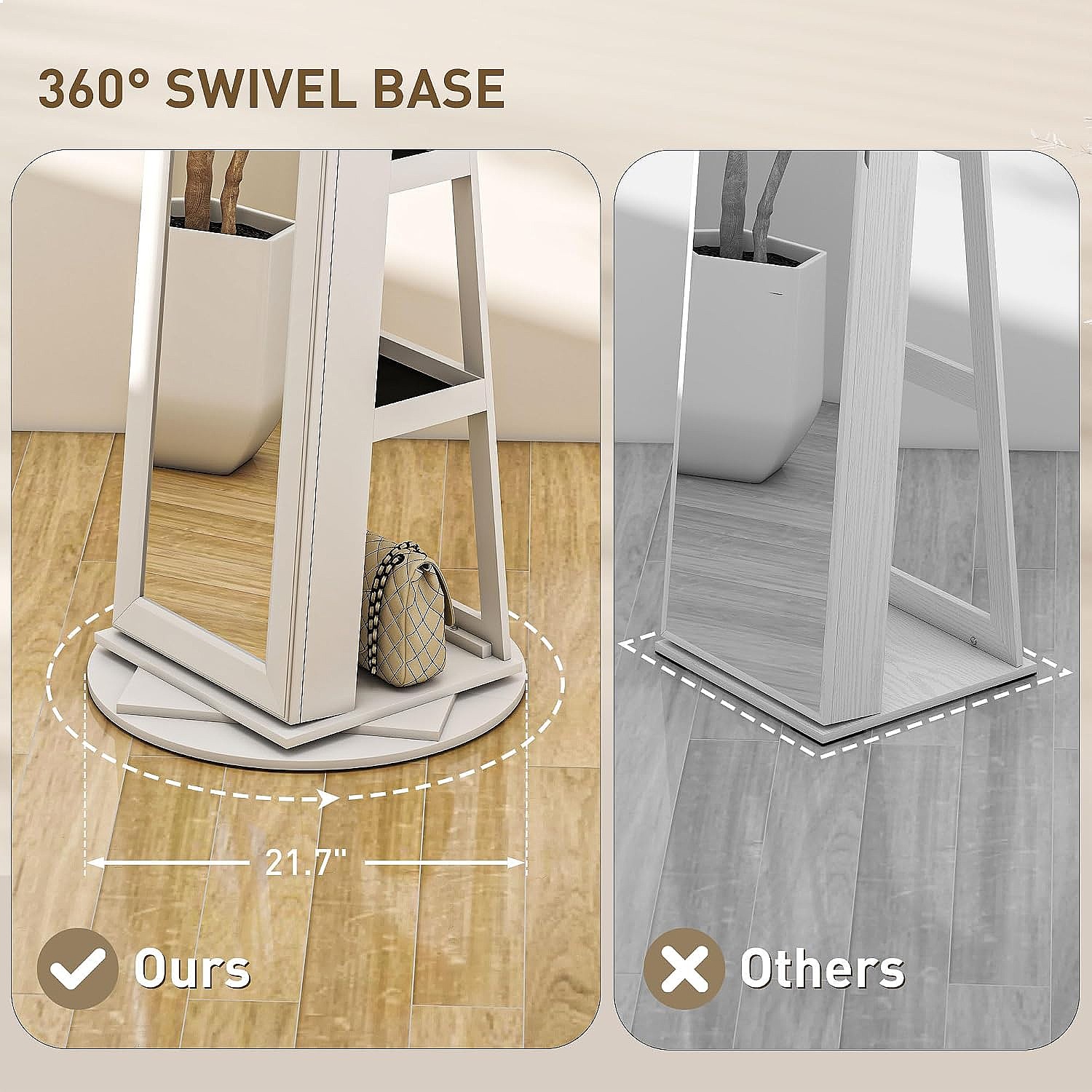 HOMCOM 360 °   Organizador de  - Full Length Mirror Jewelry Armoire avaliação e preço